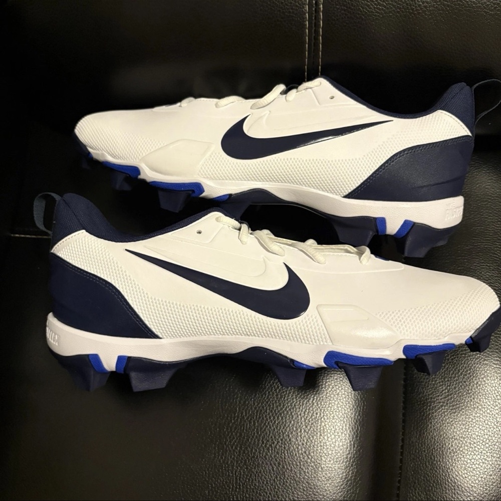 Nike Force Trout 9 Keystone White Blue Baseball Shoe FB9728-103 Mens Size 11